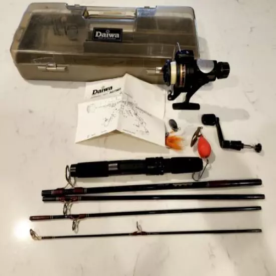 Daiwa AG750A Ultra Light Reel & 4 Piece MSG59S 5' Rod & Case plus Lures