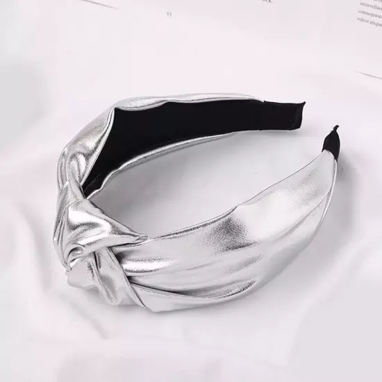 Women PU Leather Wide Headband Hairband Girls Hair Hoop Solid Accessory*