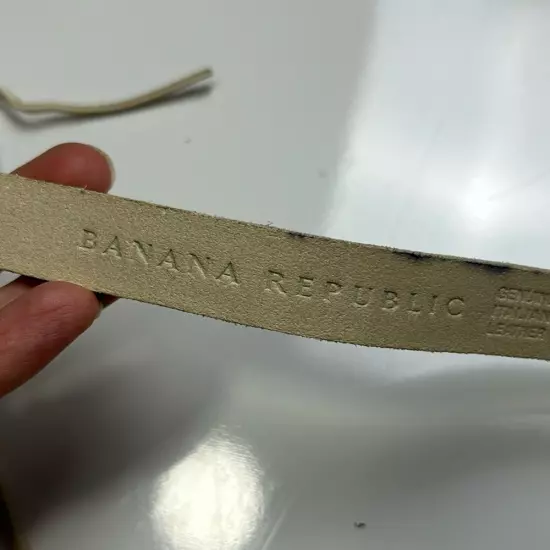 Banana Republic Italian leather thin tie front belt