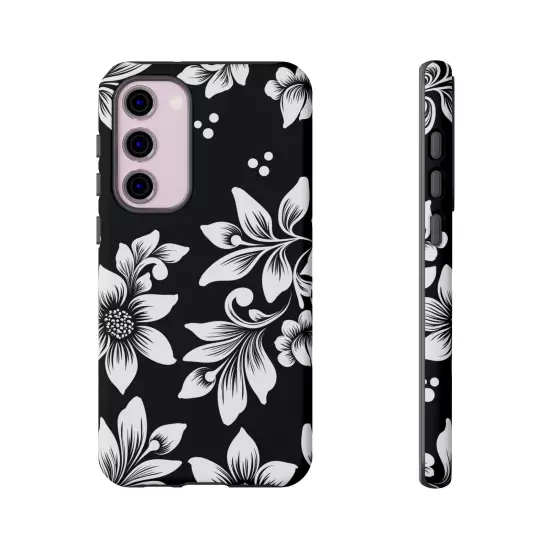 Black & White Floral Style - Tough Cases