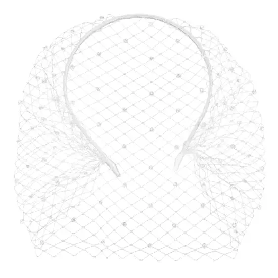 Mesh Veil Headband Fascinator With Veil Tea Party Headband Veil Fascinator He...