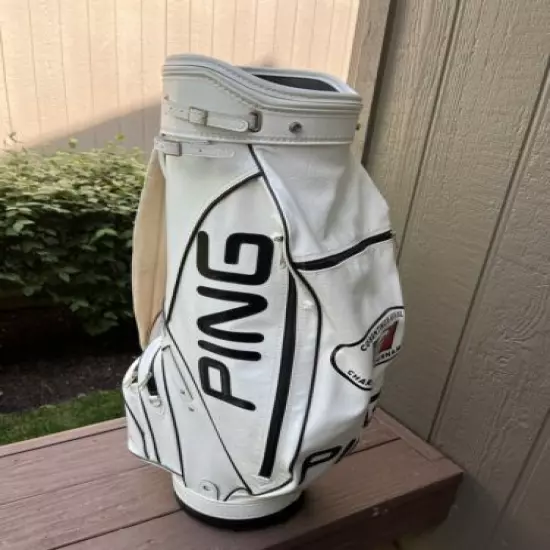 Vintage Ping Golf Staff Tour Bag Large And Classic Ping White Cosentino’s 90’s