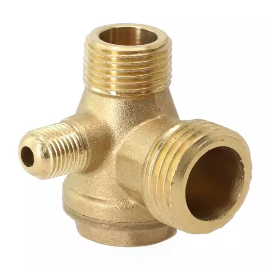 3-Port Brass Air Compressor Check Valve Central Pneumatic Male-Thread G1/2 G3/8#