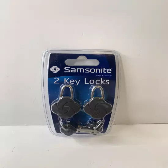 2 Samsonite Travel Luggage Locks With Keys Charcoal Grey Vintage 2000