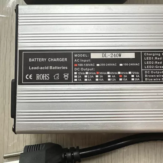 DL240W 36V/5A BATTERY CHARGER / Replacement for EZGO . Open Box