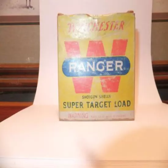 Vintage Winchester RANGER 12 GA Super Target Shotgun Empty Box 1/18 #9 skeet