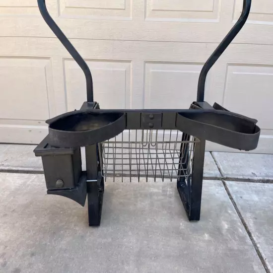 E Z GO TXT Golf Cart Bag Rack, Sweater Basket, Bag Straps & Ball Washer 1994-Up