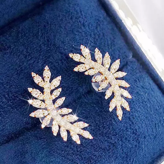 Fashion Cubic Zircon 925 Silver Filled Stud Earring Women Wedding Party Jewelry