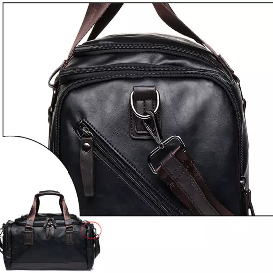 US Men's Leather Duffle Bag Handbag Travel Bag Weekend Overnight Bag BL