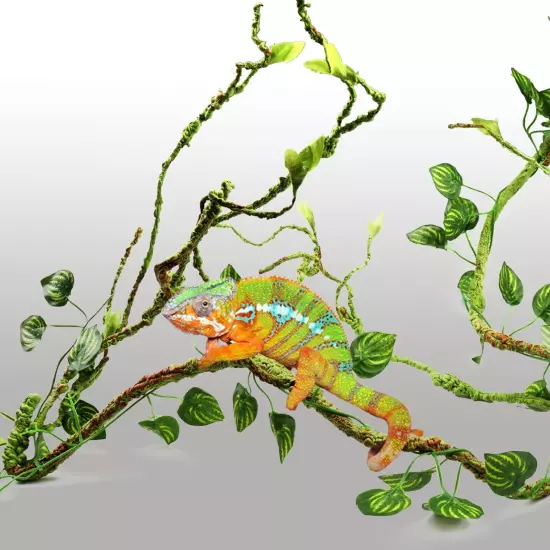 Artificial Reptile Plants & Vines for Terrarium Decor - Gecko Lizard Snake