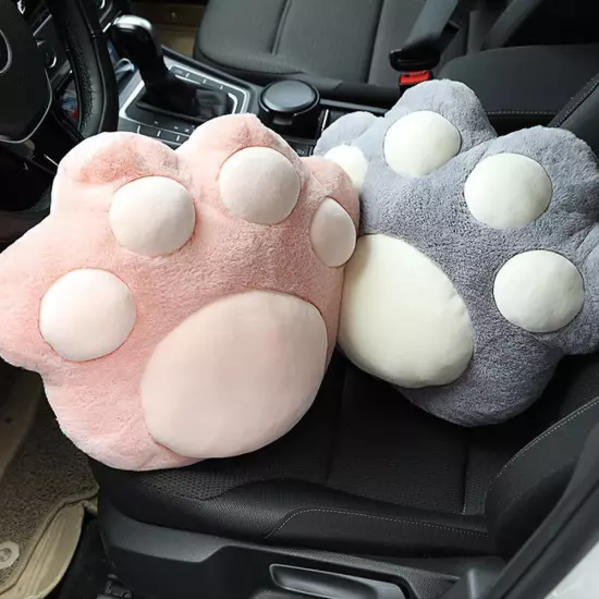 Cute Universal Plush Neck Pillow Comfort Car Headrests Cat Claw Women Cushion~Ð