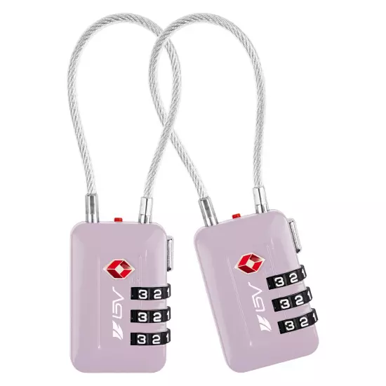 BV TSA Luggage Lock Suitcase Travel Lock Digit Combination Multi-Colors 2 pk ®