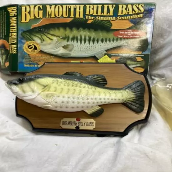 Vintage 1998 Big Mouth Billy Bass Singing Fish PARTS ONLY NON Working! Orig Box