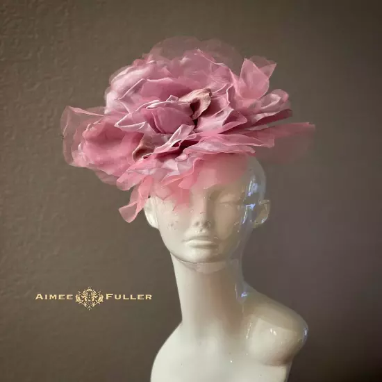 Champagne Yellow Rose Kentucky Derby Fascinator Bridal Flower Royal Ascot Hat