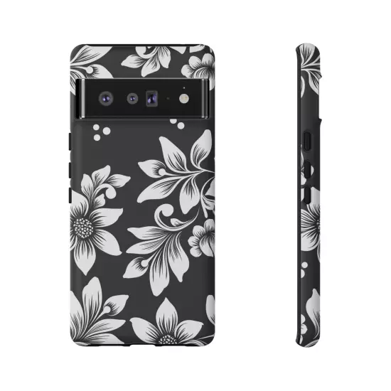 Black & White Floral Style - Tough Cases