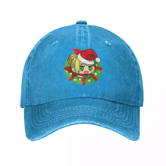 Retro Padoru Astolfo Christmas Unisex Baseball Cap for Outdoor Activities