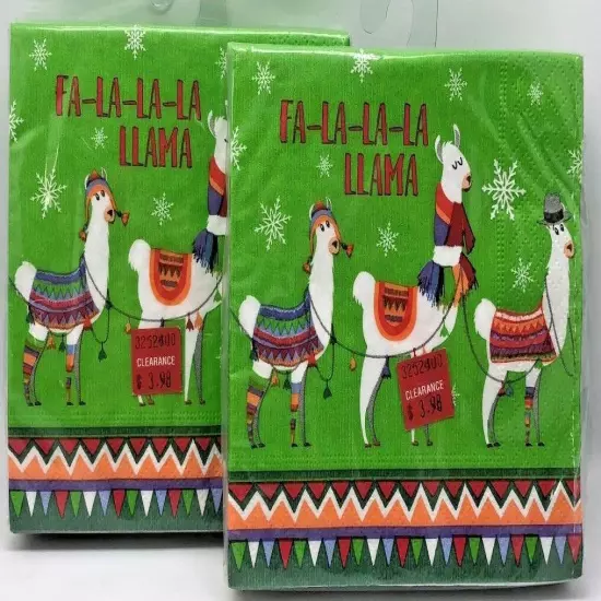 Pier 1 Imports Christmas Holiday Cocktail Party Paper Napkins Set Of 2