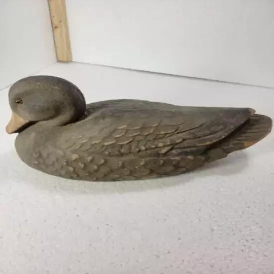 Carry-Lite Dura-Beak duck decoy conpressed paper with glass eyes 1950's