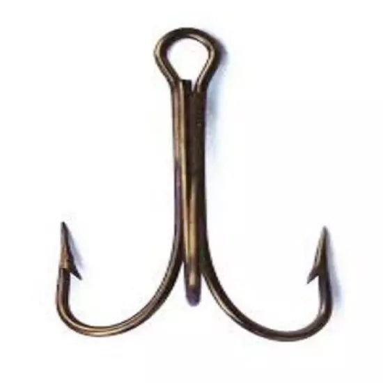 TREBLE HOOKS, BRONZE 36 COUNT SIZE 10/0 SNAGGING OR CATFISH 