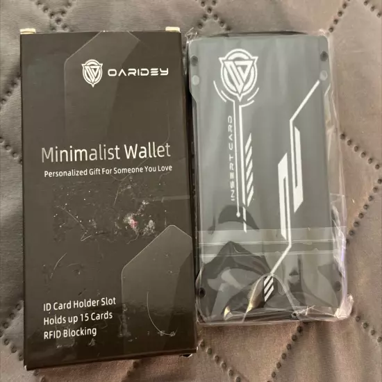 Oaridey Minimalist Wallet for Men Slim Aluminum Metal Money Clip Wallet