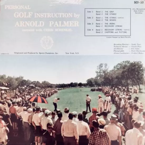 ARNOLD PALMER GOLF INSTRUCTIONS 2 RECORD SET w/24 PAGE BOOK