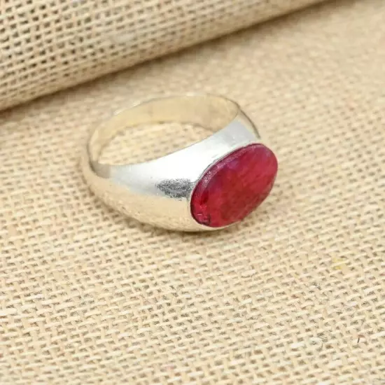 Red Onyx Men's Ring 925 Sterling Silver Statement Beautiful Ring All Size B1