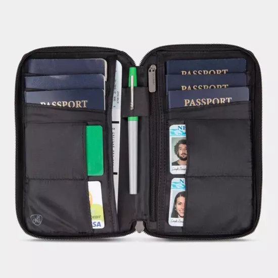 Travelon RFID Blocking Multi-Passport Holder Wallet