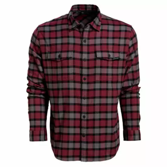 VORTEX Men's Timber Rush Flannel Burgundy LS Shirt (220-14-BUR)