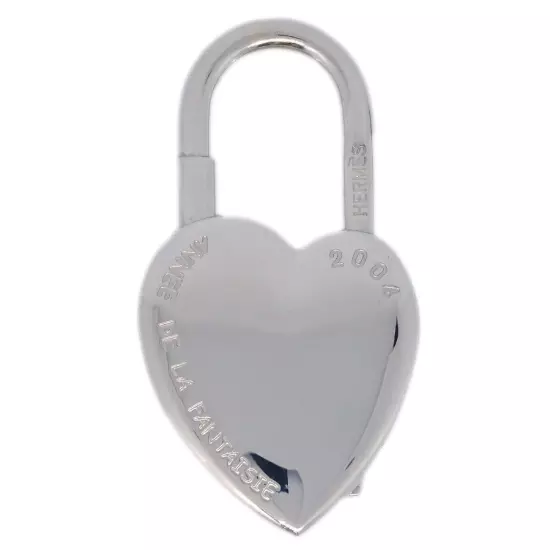 Hermes 2004 Annee De La Fantaisie Cadena Padlock Bag Charm Silver 163495