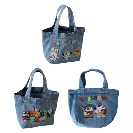 Japanese Cute Bento Bag Handbag Canvas Lunch Box Portable B8Z3 щυ