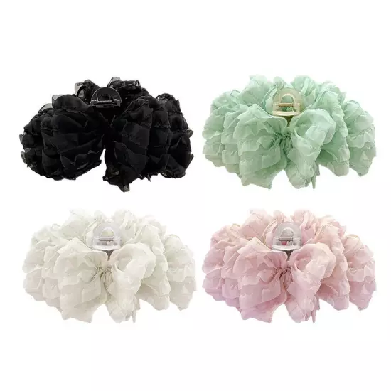 New Large Multi layer Butterfly Knot Grab Clip Headpiece Shark Clip^ω