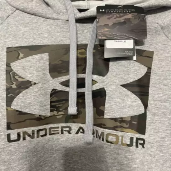 Under Armour New Rival Fleece Camo Hoodie Forest Camo Men's Large 1357939