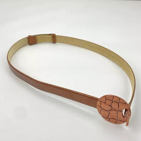 Chico's Adjustable Leather Belt Copper Women's Size Medium Large