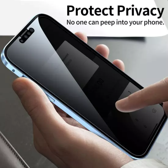 Privacy Anti Spy Magnetic 360 Protective Case For iPhone 16 Pro Max 15 14 13 12