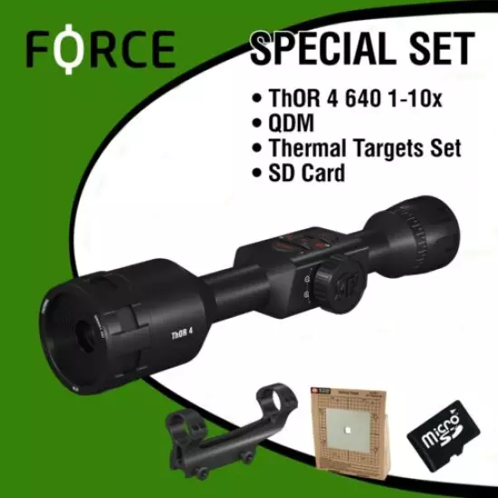 ATN Thor 4 640 1-10x + FREE Set: QDM +Thermal Targets Set +SD Card +Fedex 2Day