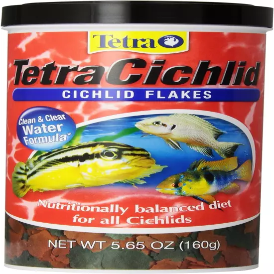 Cichlid Flakes Food - Aquarium Fish Food - 5.65 Oz.