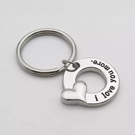 I Love You More Keychain Key Chain Mother Daughter Gift Girlfriend Boyfriend ...