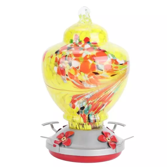 Garden Colorful Painting Bird Feeder Water Feeding Tool Equipments HD