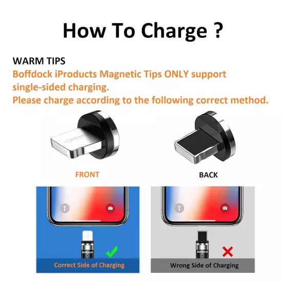 1-Pin I-Products Magnetic Charging Cable Tips,12Pcs Magnetic Tips Connector For