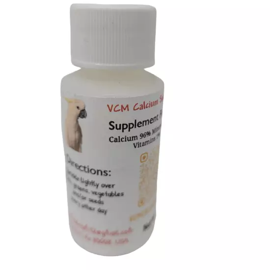 Avian Calcium VCM Calcium Suplies supplement for all birds 1 oz new