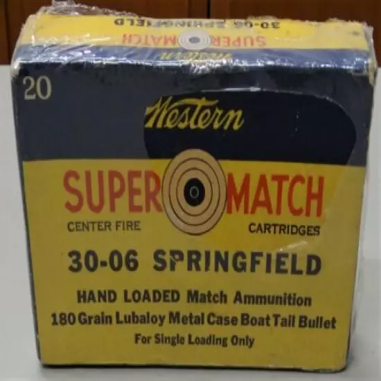 Western Super Match "Hand Loaded" 30-06 Match Ammo Box