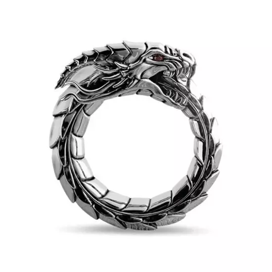 Norse Mythology Ouroboros Dragon Men's Snake Ring Viking Ring Fashion Ring