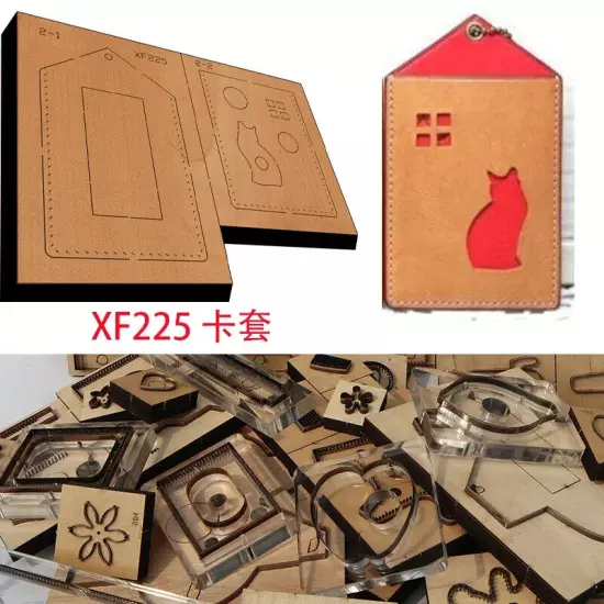 New Japan Steel Blade Wooden Die Cat Card Bag/holder Leather Craft