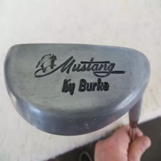 NICE VINTAGE MUSTANG BY BURKE PUTTER STEEL SHAFT 35.5" MENS RH