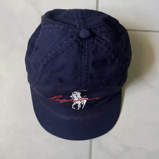 Polo Ralph Lauren Hat Cap One Size Blue Red White Mens Adjustable Cotton