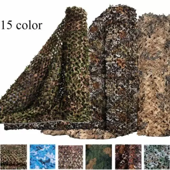 Camouflage Net Hunting 1.5m*2/3/4/7/8/10m Tent Mesh Cover Shade Awning Bulk Roll