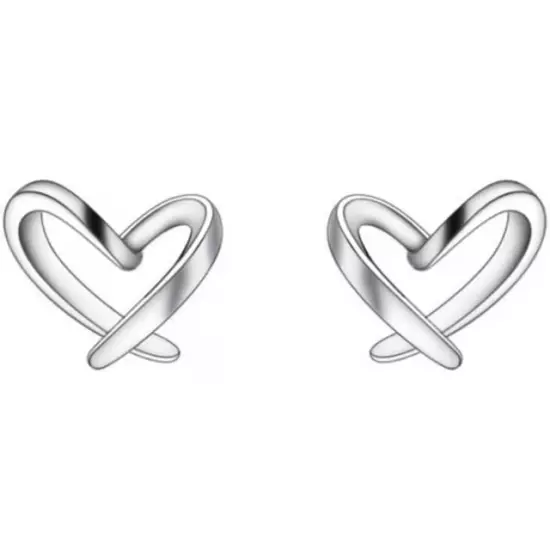 Tiny Heart Stud Earrings, Hypoallergenic Small Stud Earrings for Women Girls, Go