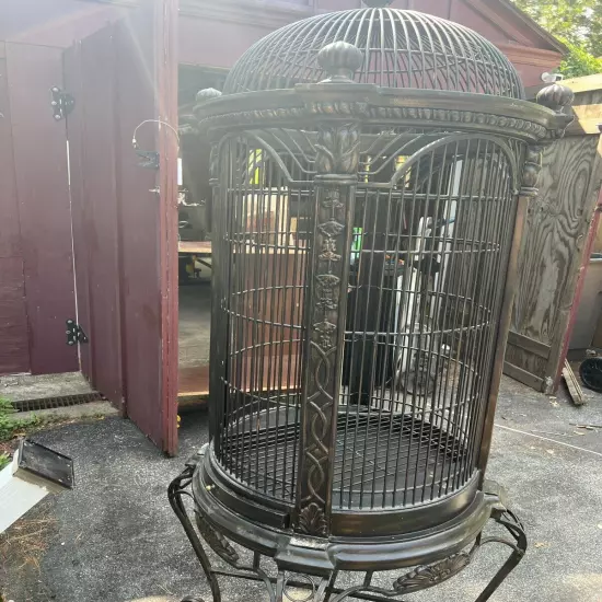 Vintage Metal Pulaski Seaweed Birdcage