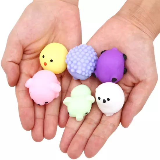 Squishies Squishy Toy 24Pcs Party Favors for Kids Mochi Squishy Toy Moji Kids Mi