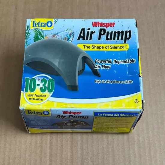 Tetra Whisper Aquarium Air Pump for 10 to 30 Gallon Aquariums NEW OPEN BOX